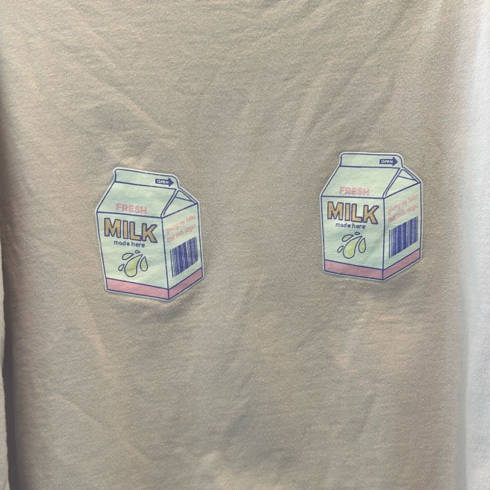 The Little Milk Bar Pink Milk Carton Sweatshirt (Small)